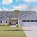 4-Bed Country Ranch House Plan with Rear Covered Porch – Comfortable, Functional & Inviting (~1,889 Sq Ft)