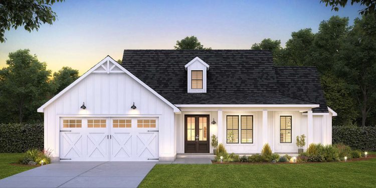 Modern Farmhouse Plan – A Comfortable 3-Bedroom Home with 2 Full Baths (~1,600 Sq Ft)