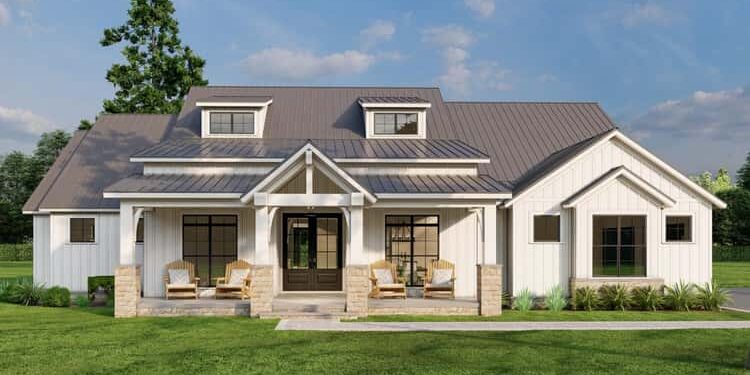 4-Bed Modern Farmhouse Under 2,700 Sq Ft — Cozy Comfort & Vaulted Outdoor Living (~2,679 Sq Ft)