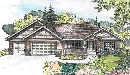 Ranch with a Dash of Craftsman – 4-Bed Single-Story Living with Vaulted Great Room (~2,396 Sq Ft