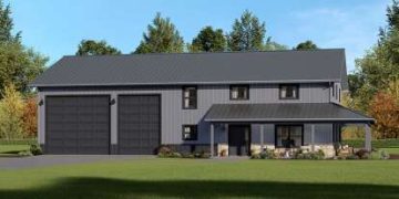 Barndominium Plan – Bold, Spacious & Functional 3-Bedroom Home (~2,456 Sq Ft)