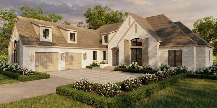 4-Bed French Country House with Outdoor Fireplace & Private Guest Suite – Comfort, Style & Versatile Living (~2,817 Sq Ft)