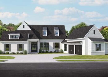 4-Bed Modern Farmhouse with Angled Garage & Split-Bed Design — Spacious, Practical & Stylish (~2,825 Sq Ft)