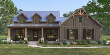 Modern Farmhouse Plan – Comfortable, Bright & Family-Ready 3-Bedroom Home (~1,819 Sq Ft)