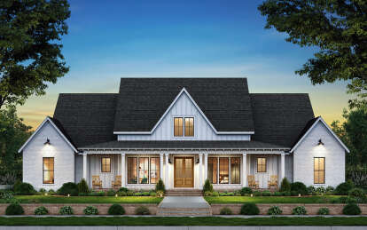 Modern Farmhouse Plan – A Roomy & Elegant 4-Bedroom Home with 3.5 Baths (~3,292 Sq Ft)
