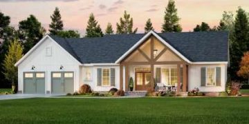 Modern Farmhouse Plan – A Stylish & Practical 3-Bed, 2-Bath Home (~1,553 Sq Ft)