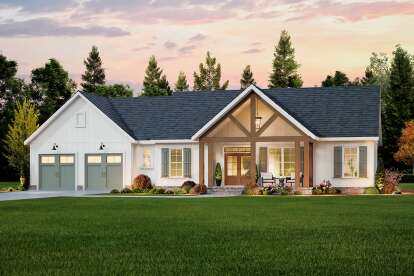 Modern Farmhouse Plan – A Stylish & Practical 3-Bed, 2-Bath Home (~1,553 Sq Ft)
