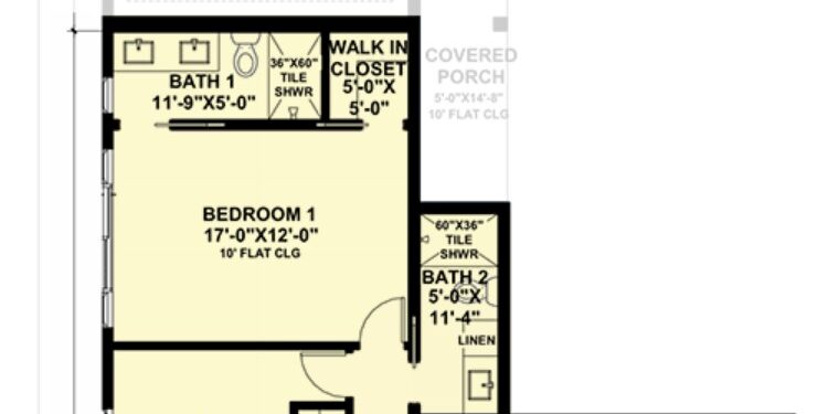 One-Story Fourplex with Flex Rooms – Efficient Multi-Unit Living (~4,640 Sq Ft Total / ~1,160 Sq Ft per Unit)
