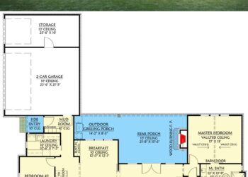 4-Bed Modern Farmhouse with 8′-Deep Front Porch – Welcoming, Light-Filled & Family-Friendly (~2,716 Sq Ft)