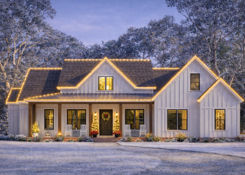 Modern Farmhouse Plan – Spacious 3-4 Bedroom, 2.5-Bathroom Home with Wrap-Around Porch & Thoughtful Design (~2,365 Sq Ft)