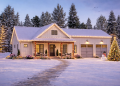Modern Barndominium Plan – Cozy 2-Bedroom, 2-Bathroom Home with Porch & Garage (~996 Sq Ft)