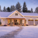 Modern Barndominium Plan – Cozy 2-Bedroom, 2-Bathroom Home with Porch & Garage (~996 Sq Ft)