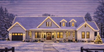 Modern Farmhouse Plan – Elegant 4-Bedroom, 3.5-Bathroom Home with Covered Porches & Smart Flow (~2,500 Sq Ft)