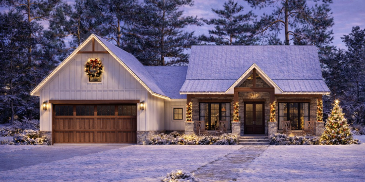 Modern Farmhouse Plan – Comfortable 3-Bedroom, 2.5-Bathroom Design with Porch & Clever Layout (~1,793 Sq Ft)