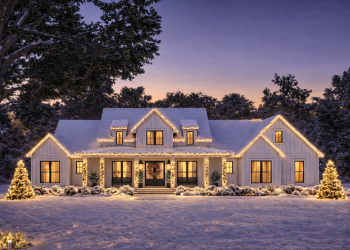 Modern Farmhouse Plan – Spacious 3-Bedroom, 3.5-Bathroom One-Story Home with Porch Living (~2,379 Sq Ft)