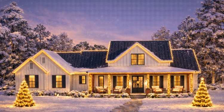 Modern Farmhouse Plan – Welcoming 3-Bedroom, 2.5-Bathroom Home with Porch & Smart Layout (~2,264 Sq Ft)