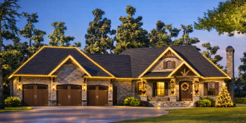 Craftsman House Plan – Elegant 3-Bedroom, 3 Full + 2 Half-Bathroom One-Level Home with Covered Porches & Basement (~3,122 Sq Ft)