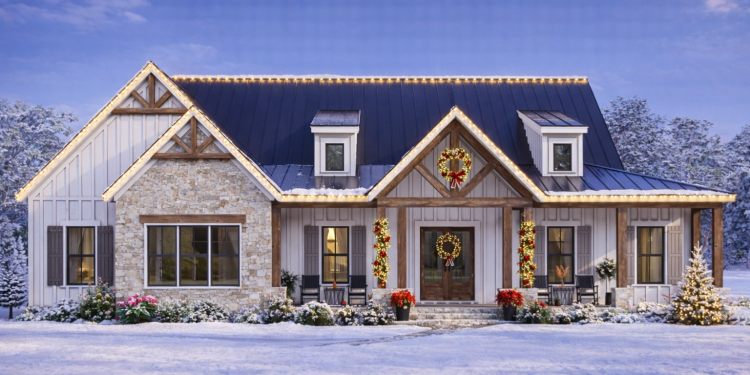 Modern Farmhouse Plan – Spacious 3-4 Bedroom, 2.5-Bathroom Home with Covered Porches & Thoughtful Layout (~2,479 Sq Ft)