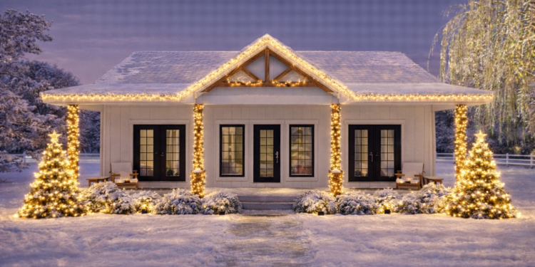 Modern Farmhouse Plan – Comfortable 2-Bedroom, 2-Bathroom One-Story Home with Porch & Open Layout (~988 Sq Ft)