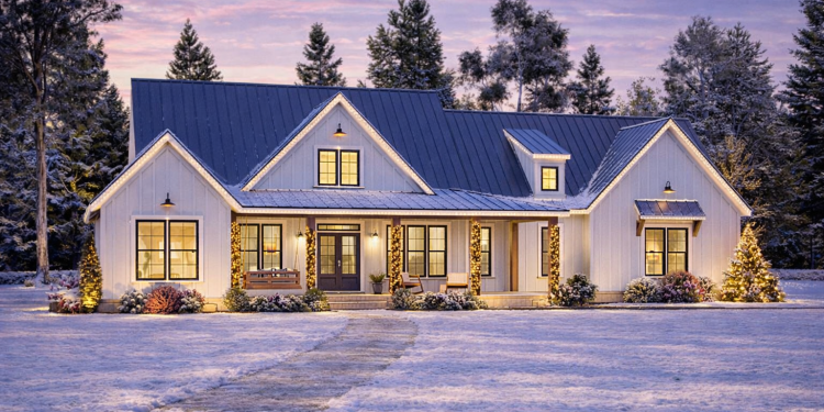 Modern Farmhouse Plan – Flexible 3–4 Bedroom, 2.5-Bathroom Home with Porch Appeal (~2,256 Sq Ft)
