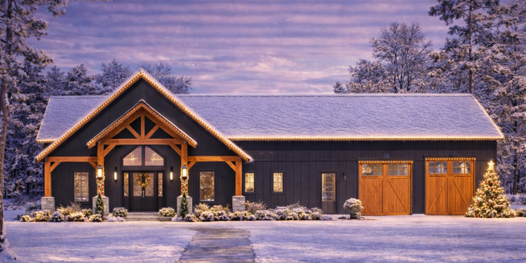 Barndominium Plan – Spacious 3-Bedroom, 3.5-Bathroom Home with Loft, Porch & Flexible Spaces (~2,205 Sq Ft)