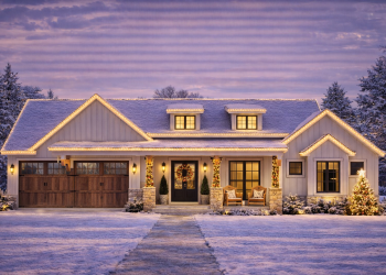 Modern Farmhouse Plan – Comfortable 3-Bedroom, 2.5-Bathroom Home with Covered Outdoor Spaces (~1,599 Sq Ft)