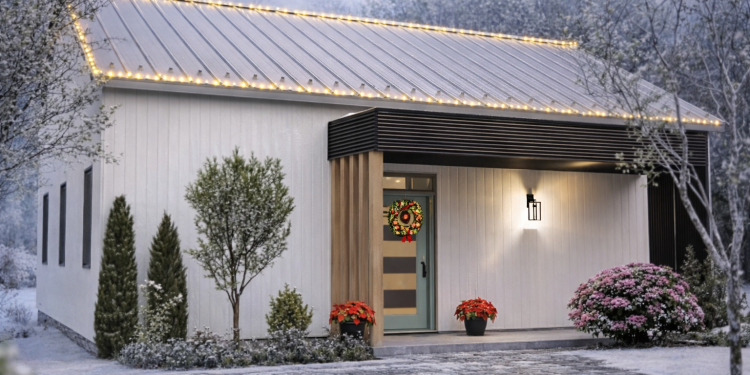 Contemporary Modern House with Split Bedrooms & Covered Terrace – Compact, Easy & Stylish (~1,276 Sq Ft