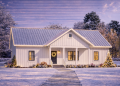 Modern Farmhouse Plan – Charming 3-Bedroom, 2-Bathroom Home with Porch & Smart Layout (~1,425 Sq Ft)