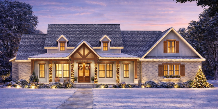 Modern Farmhouse Plan – Stylish 3-Bedroom, 2.5-Bathroom One-Story Home with Porch & Family-Friendly Layout (~2,290 Sq Ft)