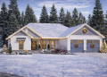 Modern Farmhouse Plan – Charming 3-Bedroom, 2-Bathroom Ranch with Covered Porch & Smart Layout (~1,600 Sq Ft)
