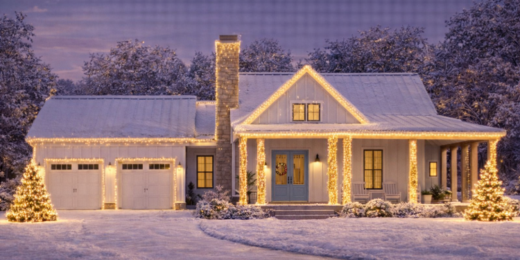 Modern Farmhouse Plan – Stylish 2-Bedroom, 2-Bathroom One-Story Home with Porch & Open Layout (~1,320 Sq Ft)