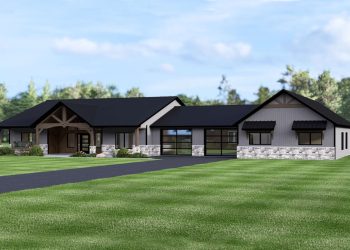 Modern Farmhouse Plan – Elegant 4-Bedroom, 3-Bathroom One-Story Home (~3,188 Sq Ft)