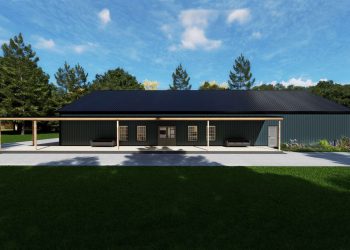 Spacious Barndominium Plan with Open Living & Four Bedrooms – Modern Farmhouse Flair (~3,045 Sq Ft)