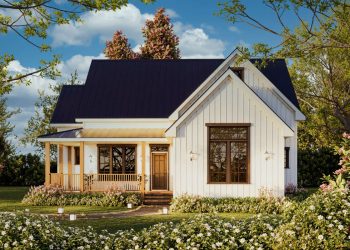 Modern Farmhouse Plan with Covered Front & Rear Porches – Comfortable & Open Ranch Living (~1,352 Sq Ft)