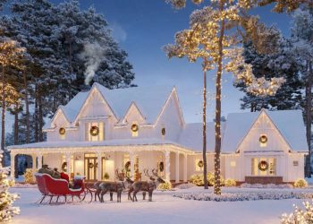 Modern Farmhouse Plan – Spacious 4-Bedroom, 5-Bathroom Two-Story Home with Wrap-Around Porch (~4,103 Sq Ft)