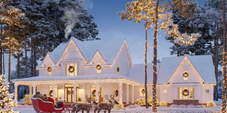 Modern Farmhouse Plan – Spacious 4-Bedroom, 5-Bathroom Two-Story Home with Wrap-Around Porch (~4,103 Sq Ft)