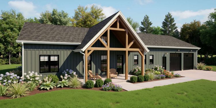 Modern Farmhouse Plan – ~2,476 Sq Ft of Open, Warm Living with 3–4 Bedrooms and 3.5 Bathrooms