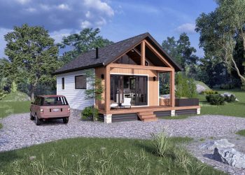 Cabin Plan – ~560 Sq Ft of Warm, Relaxed Living with 1 Bedroom and 1 Full Bathroom