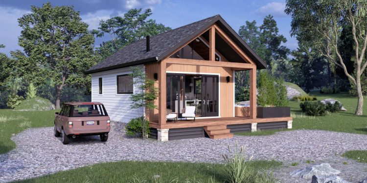 Cabin Plan – ~560 Sq Ft of Warm, Relaxed Living with 1 Bedroom and 1 Full Bathroom