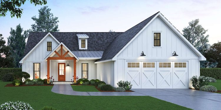 Modern Farmhouse Plan – ~1,814 Sq Ft of Warm Open Living with 3 Bedrooms and 2.5 Bathrooms