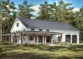 3-Bed Barndominium-Style Farmhouse with Wrap-Around Porch – A Spacious, Light-Filled, Country Retreat (~2,000 Sq Ft)