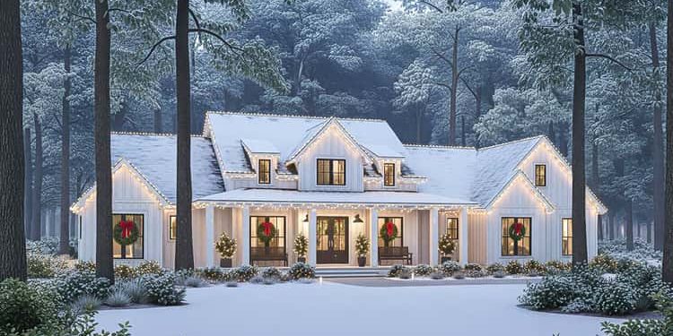 Expansive Modern Farmhouse House Plan with Home Office & Outdoor Kitchen – ~3,547 Sq Ft of Family-Friendly Modern Farmhouse Comfort