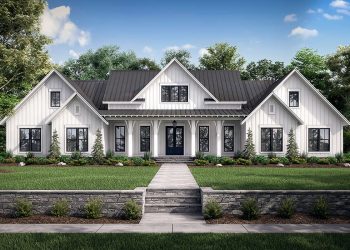 Modern Farmhouse Plan with Open Living, Bonus Space & 3-Car Garage – Spacious 4-Bedroom Ranch (~3,086 Sq Ft)