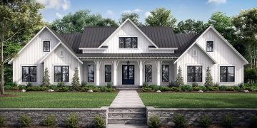 Modern Farmhouse Plan with Open Living, Bonus Space & 3-Car Garage – Spacious 4-Bedroom Ranch (~3,086 Sq Ft)
