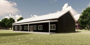 Expansive 5-Bedroom Barndominium with Game Room & Dual Covered Porches – Spacious, One-Level Living (~2,660 Sq Ft)