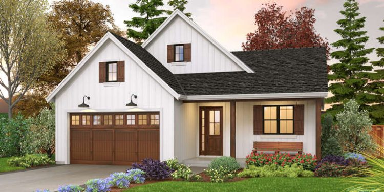 Modern Farmhouse Plan – Charming 3-Bedroom, 2-Bathroom Home with Efficient Layout (~1,196 Sq Ft)