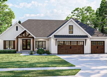 Modern Farmhouse Plan – Spacious, Stylish & Adaptable (~2,389 Sq Ft)
