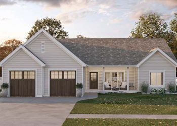 Country Ranch House Plan with Split Bedrooms & Butler Pantry – Spacious, Functional & Warm (~1,497 Sq Ft)