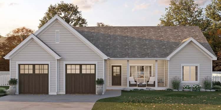 Country Ranch House Plan with Split Bedrooms & Butler Pantry – Spacious, Functional & Warm (~1,497 Sq Ft)