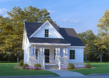 Modern Farmhouse Plan – ~1,250 Sq Ft of Cozy Open Living with 3 Bedrooms and 2 Full Bathrooms